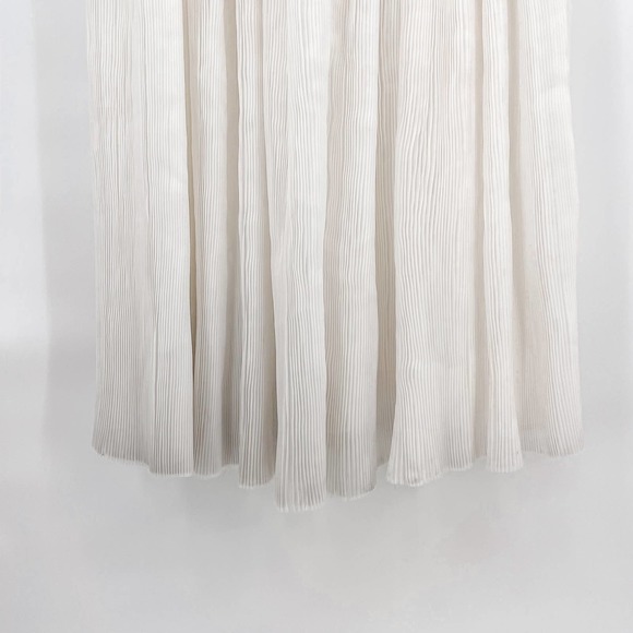 Aje. Dress Gown Expressive Pleated Maxi Dress Wedding Bride Puff Sleeve White 4 - Picture 14 of 14